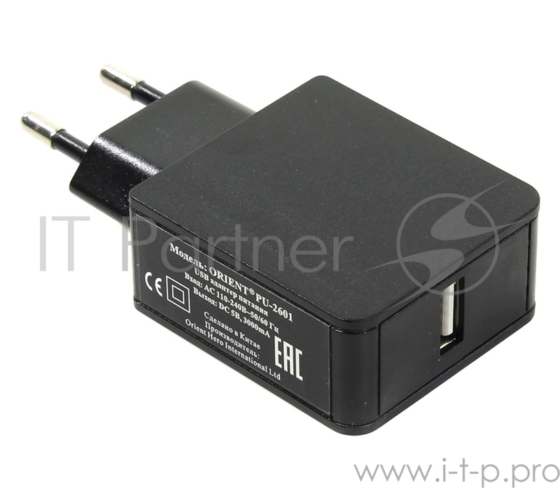 Контроллер ORIENT BC-317, USB 3.0 HUB 7 Ports, c БП-зарядником USB (5В, 3А), выключатели на каждый порт, черный