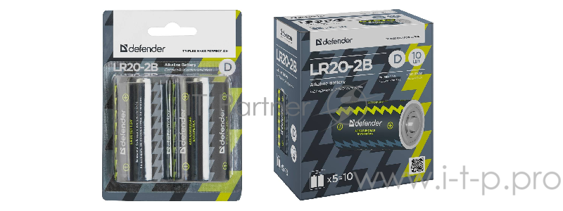 Батарея Defender LR20-2B D (56022) (2шт)
