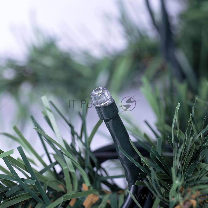 Еловый шлейф искуственный 2,7 м Теплое белое свечение 80 LED