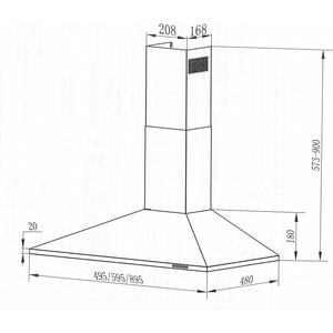 Вытяжка каминная Maunfeld Cork 60 белый управление: кнопочное (1 мотор)
