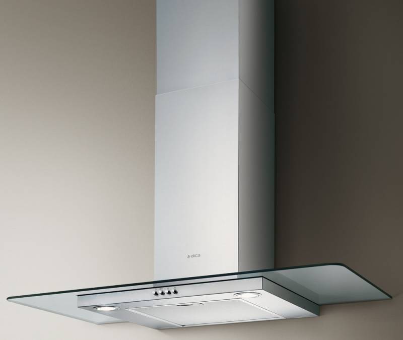 Вытяжка каминная Elica Flat Plus IX/A/90 нержавеющая сталь управление: кнопочное (1 мотор)