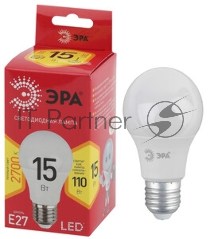 ЭРА Б0046355 LED A60-15W-827-E27 R (диод, груша, 15Вт, тепл, E27)