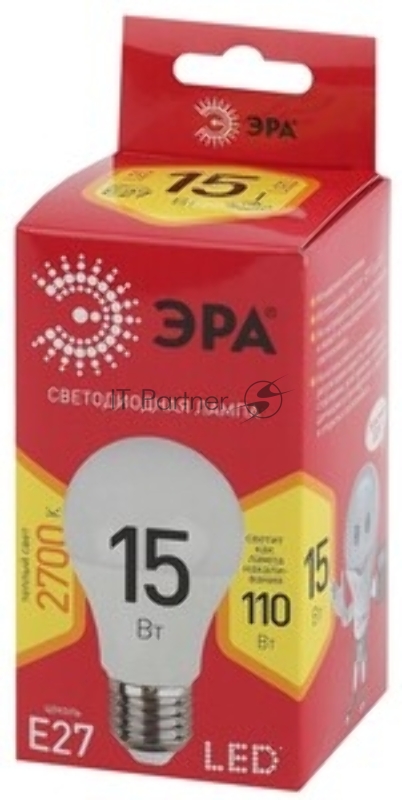 ЭРА Б0046355 LED A60-15W-827-E27 R (диод, груша, 15Вт, тепл, E27)