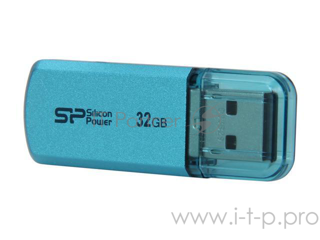 Накопитель USB flash 32ГБ Silicon Power Helios 101 SP032GBUF2101V1B, голубой (USB2.0)