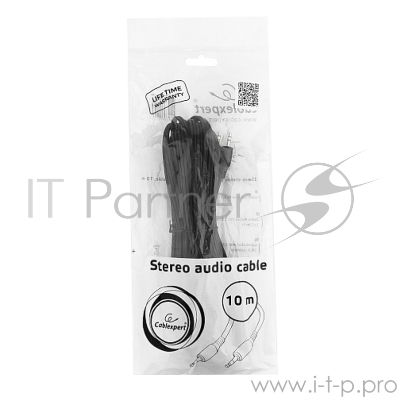 Кабель Cablexpert Кабель аудио, джек3.5 / джек3.5, 10м (CCA-404-10M)