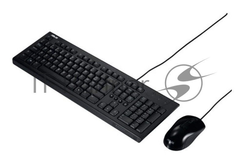 Клавиатура + мышь Asus U2000 клав:черный мышь:черный USB Multimedia
