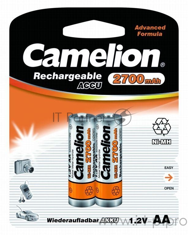 Аккумулятор Camelion AA-2700mAh Ni-Mh BL-2 (NH-AA2700BP2, аккумулятор,1.2В)