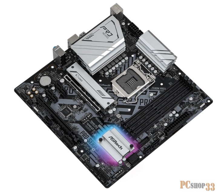 Z590M PRO4, Socket 1200, Intel®Z590, 4xDDR4-3200, HDMI+DP, 2xPCI-Ex16, 2xPCI-Ex1, 4xSATA3(RAID 0/1/5/10), 3xM.2, 8 Ch Audio, 1xGLan, (2+4)xUSB2.0, (4