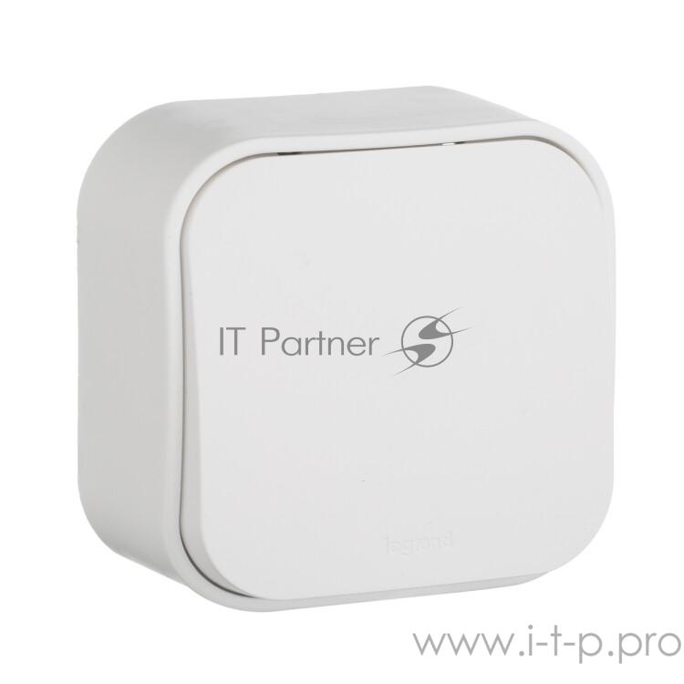 розетки и выключатели Legrand 782200 Выключатель 10A одноклавишный Quteo (Белый)