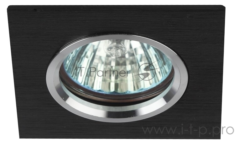 Светильник KL57 SL/BK литой алюминевый MR16 12В/220В 50Вт серебр./черн. ЭРА Б0017255