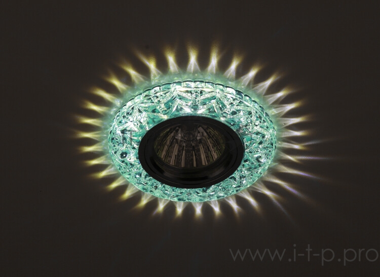 Светильник DK LD4 BL/WH декор cо светодиодной подсветкой MR16 голуб. ЭРА Б0028087