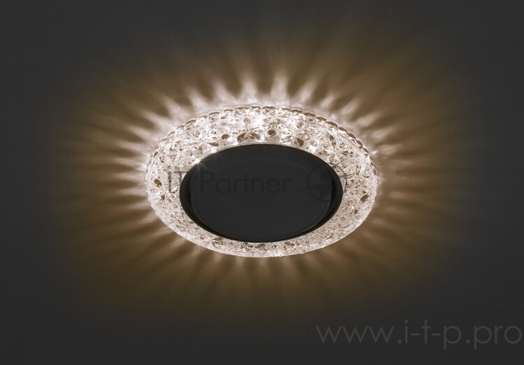 Светильник DK LD25 CHP/WH декор cо светодиодной подсветкой Gx53 шампань ЭРА Б0029636