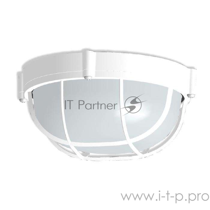 Светильник НПП 03-60-014 Банник 1302 круг малый 1х60Вт E27 IP65 корпус с решеткой бел. Элетех 1005500936