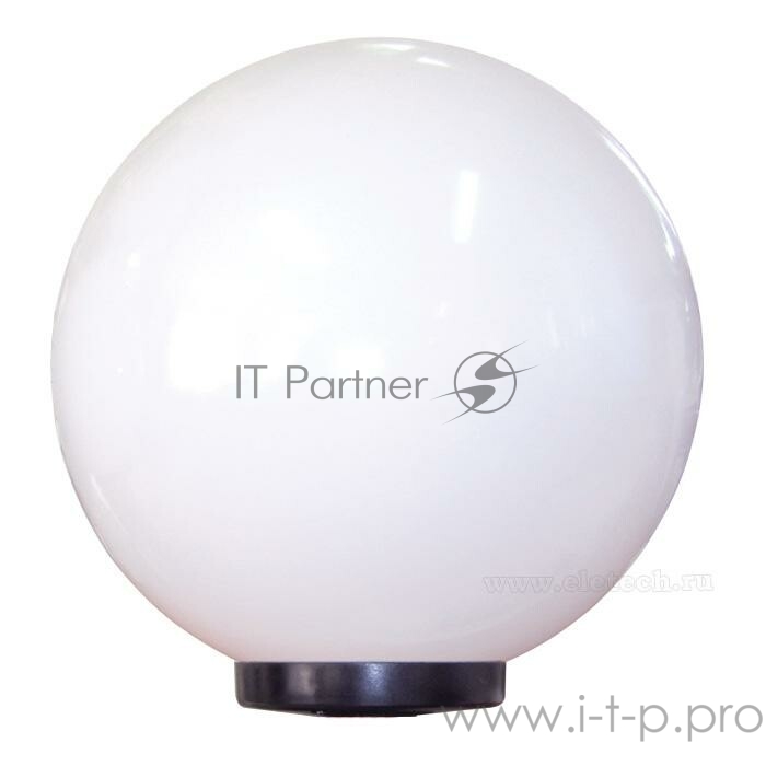 Светильник НТУ 06-100-01 Шар 100Вт E27 IP44 d400 Б опал ПММА /корпус плоск. черн. (инд. упак.) Элетех 1030480231