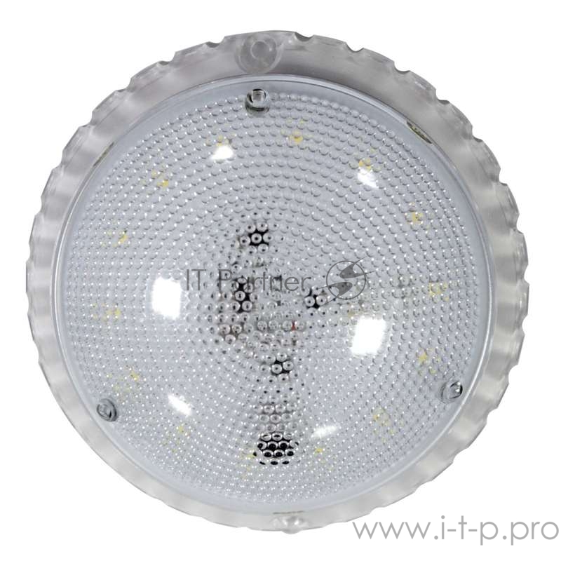 Светильник ЖКХ Сенсора LED ф133 7Вт 840лм 6500К IP50 с оптико-аккустическим датчиком (инд. упак.) Элетех 1030450337