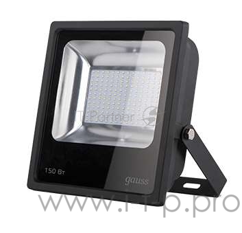 Прожектор светодиодный LED 150Вт IP65 6500К черн. Gauss 613100150