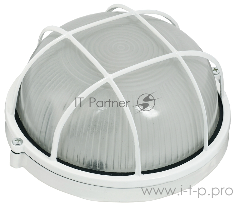 Светильник НПП 1302 60Вт E27 IP54 бел. круг с решеткой ИЭК LNPP0-1302-1-060-K01