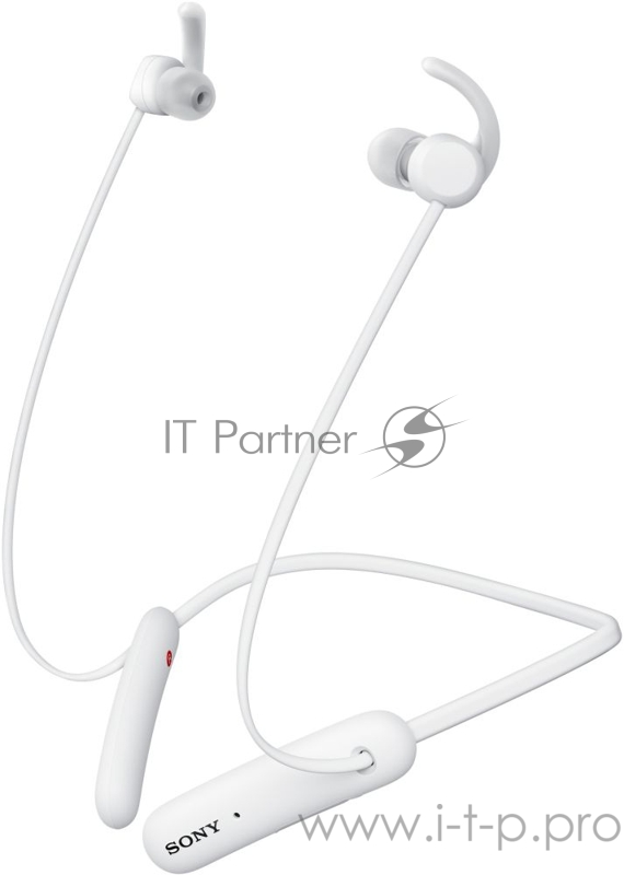 Гарнитура вкладыши Sony WI-SP510 белый беспроводные bluetooth нашейный держатель (WISP510W.E)