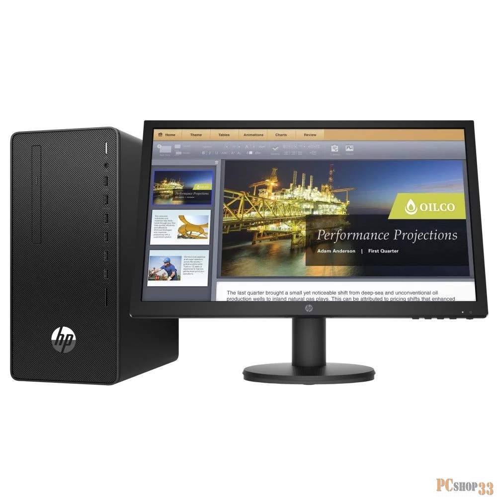 ПК + монитор HP Bundle Pro 300 G6 MT Core i5-10400 / 8GB / 256GB SSD / W10p64 / DVD-WR / 1yw / kbd / mouseUSB / P21