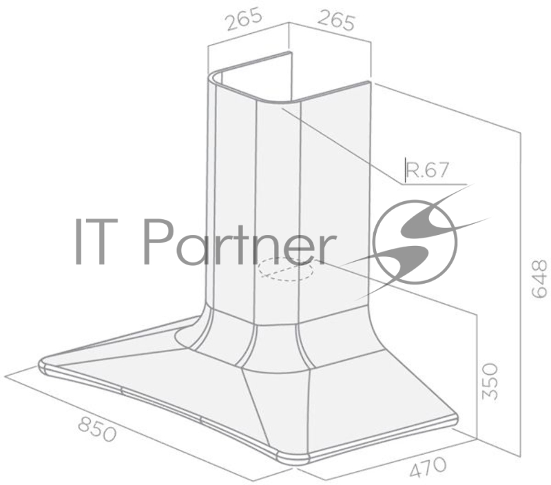 Вытяжка каминная Elica SWEET PELTROX A/85+CAM черный управление: сенсорное (1 мотор)