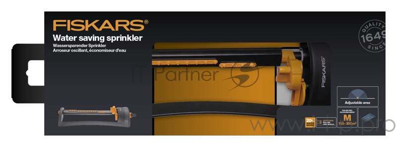 Дождеватель Fiskars 1023662 осцилирующий черный оранжевый