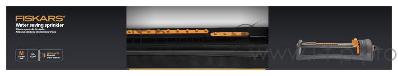 Дождеватель Fiskars 1023662 осцилирующий черный оранжевый