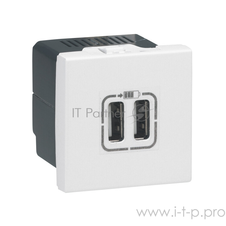 Электроустановочные изделия Legrand Legrand 077594 USB роз. д/зарядки двойная бел