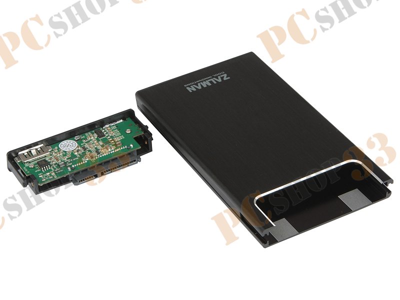 Контейнер Zalman ZM-VE350 для 2.5 SATA HDD, алюминиевый, черный (USB3.0)