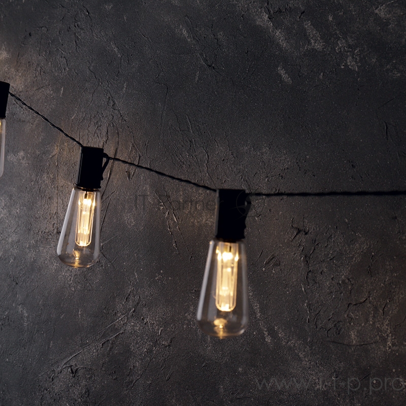 Каскад Lamper Капсула Времени LED 3.8 м с выносной солнечной панелью 2 м и аккумулятором, IP65, 2 режима работы: мигание и постоянное теплое белое све