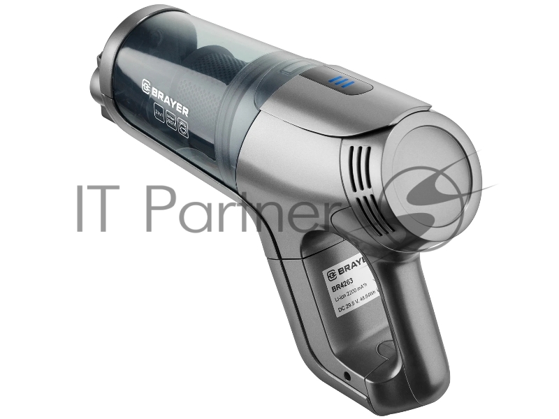 Ручной пылесос BRAYER, 2 в 1,135Вт, 1л,батарея 29,5В, турбощетка с LED, база д/хранения