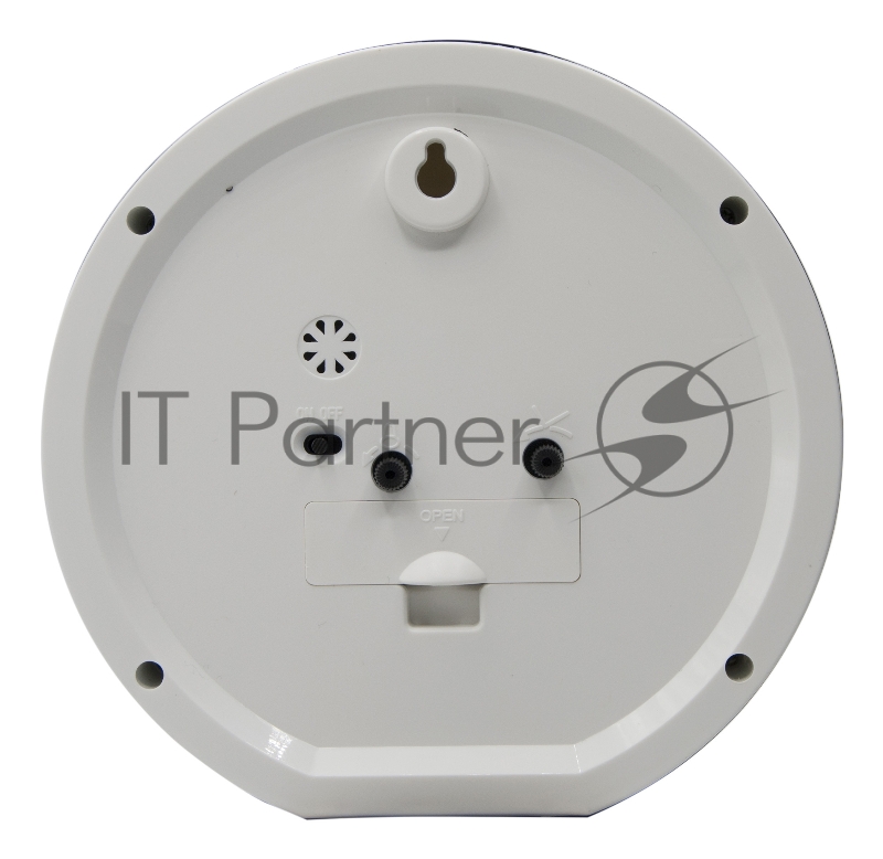 Будильник аналоговые Бюрократ Alarm-R15P D15см черный/белый