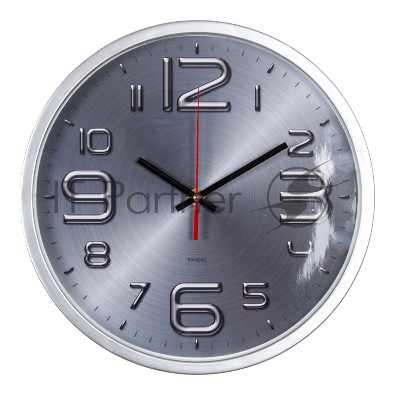 Часы настенные аналоговые Бюрократ WALLC-R82P D30см серебристый