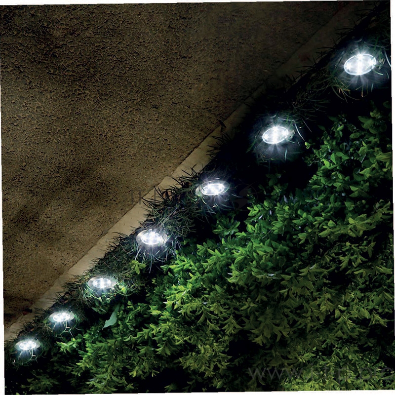 Светильник светодиодный Lamper Взлетные Огни LED 10 м с аккумулятором и встроенной солнечной панелью, IP65, холодное белое свечение