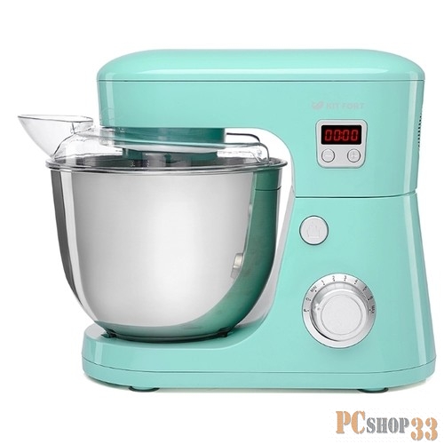 Миксер 1308-4-КТ Планетарный миксер Kitfort Мощность: 600 Вт.Емкость чаши: 4,2 л.Бирюзовый.
