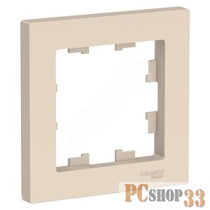 SE Розетки и выключатели AtlasDesign Schneider-electric ATN000201 ATLASDESIGN 1-постовая РАМКА, БЕЖЕВЫЙ