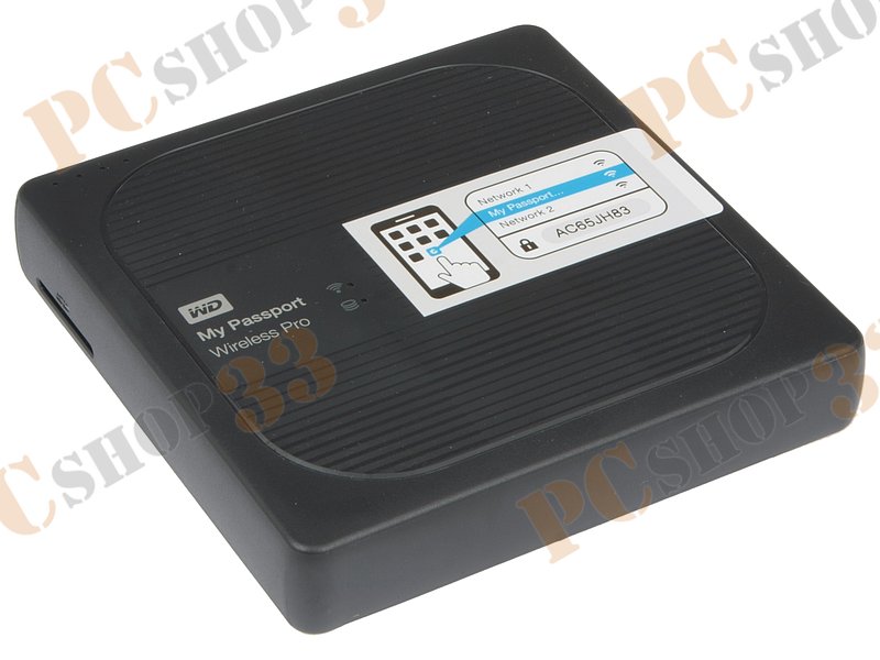 Внешний жесткий диск 2000ГБ 2.5 Western Digital My Passport Wireless Pro WDBP2P0020BBK, черный (USB3.0, WiFi)