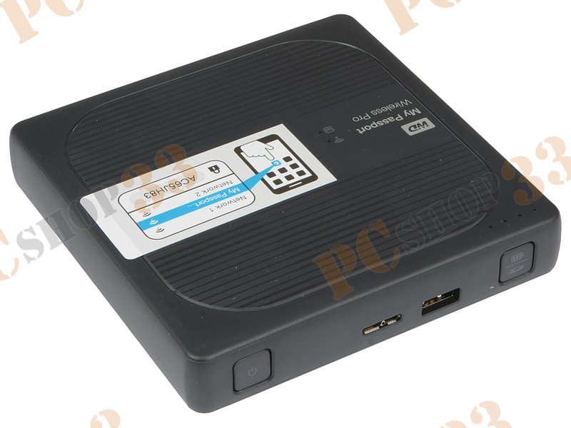 Внешний жесткий диск 2000ГБ 2.5 Western Digital My Passport Wireless Pro WDBP2P0020BBK, черный (USB3.0, WiFi)