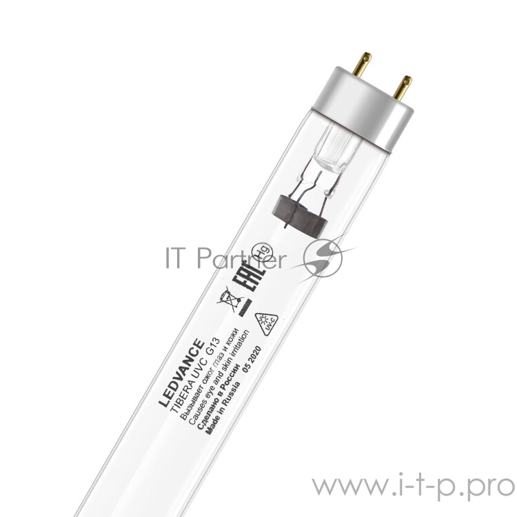 Лампа люм бактерицидная с УФ-С изл. TIBERA UVC T8 15W G13 25X1 матовая, 253,7 нм, УФ-изл = 0,53 Вт/м2, без озона | 4058075499201 | LEDVANCE