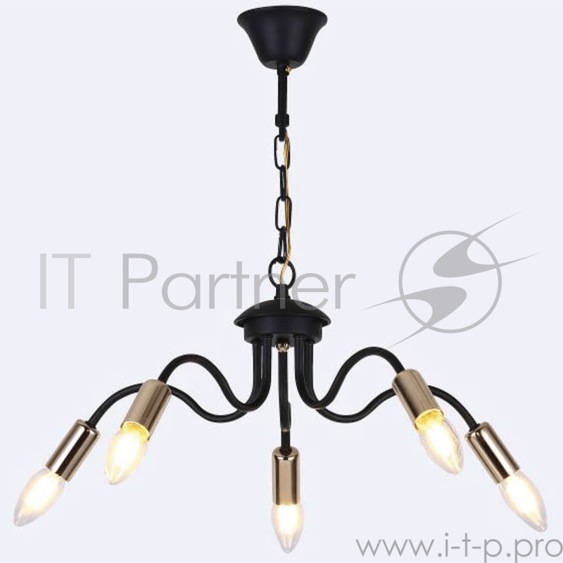 Светильник Hiper E14х6х40Вт Чёрный с золотом H005-5