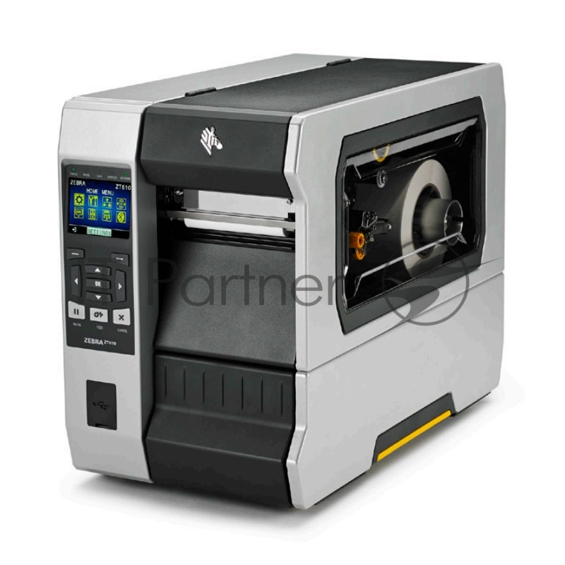 Принтер этикеток Zebra TT ZT610 4, 300 dpi, Euro and UK cord, Serial, USB, Gigabit Ethernet, Bluetooth 4.0, USB Host, Cutter, Color, ZPL