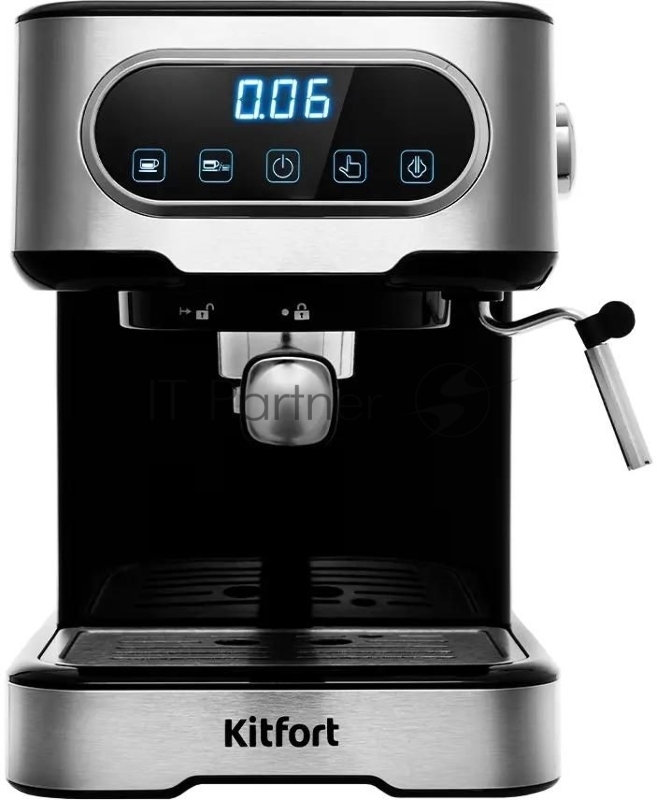 Кофеварка капельная Kitfort KT-765 серебристый/черный