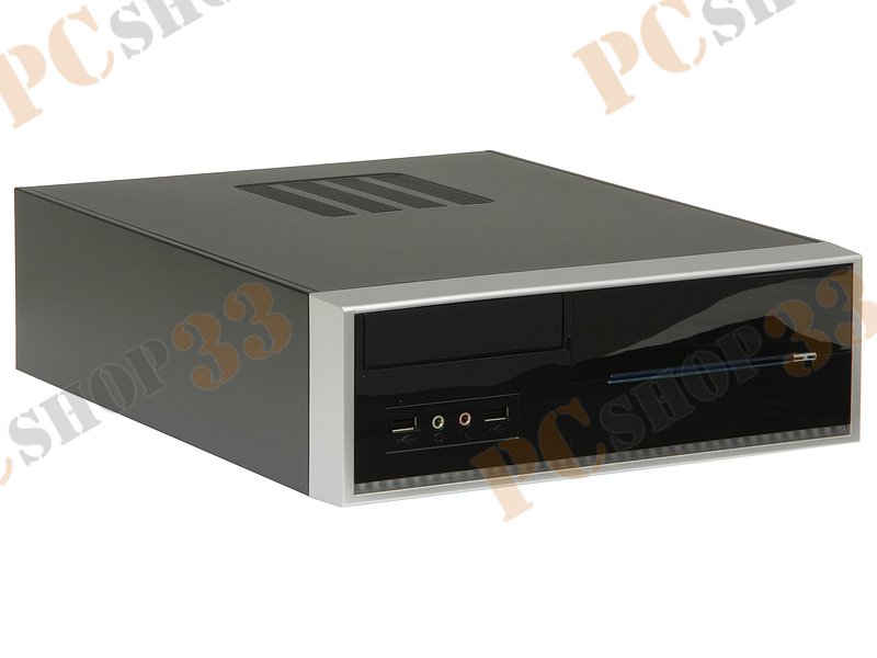 Корпус Desktop Foxline RS-338, mini-ITX, черно-серебр. (250Вт)