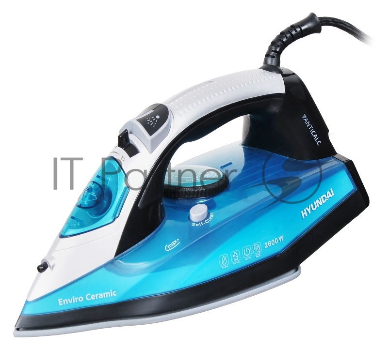 Утюг Hyundai H-SI01571 2600Вт черный/голубой