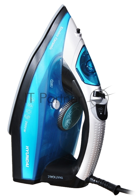 Утюг Hyundai H-SI01571 2600Вт черный/голубой