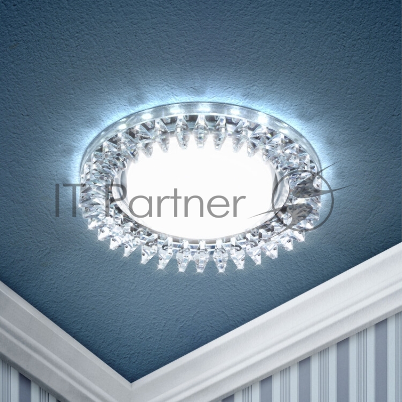 Светильник DK LD20 SL/WH декор cо светодиодной подсветкой Gx53 прозр. ЭРА Б0028065