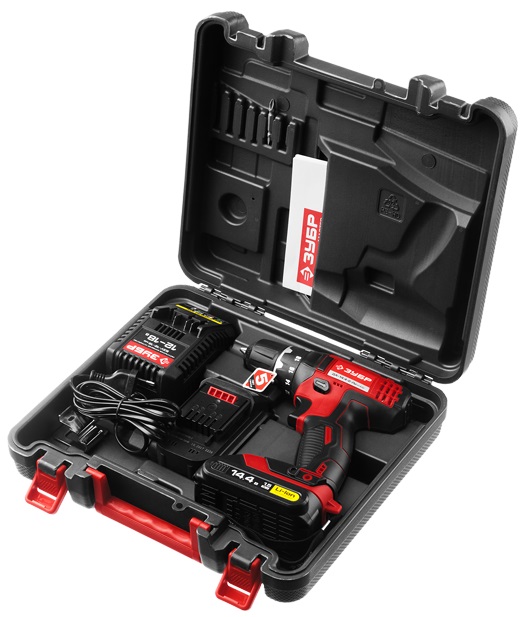 Дрель, Шуруповерт ЗУБР ДА-14.4-2-Ли КНМ2 Дрель-шуруповерт ДА-14.4-2-Ли КНМ2 { 14.4 В, Li-Ion, 2 АКБ, ЗУБР }