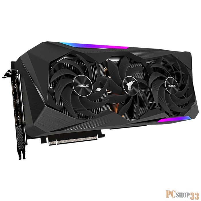 Видеокарта Gigabyte PCI-E 4.0 GV-N307TAORUS M-8GD NVIDIA GeForce RTX 3070TI 8192Mb 256 GDDR6 1875/19000/HDMIx3/DPx3/HDCP Ret
