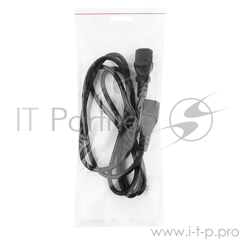 Кабель Power Cube Кабель питания сист.блок-монитор RPC-189-1.8M, 3x0.75, 1.8м, C13-C14 (VDE), 10А, черный, с заземлением