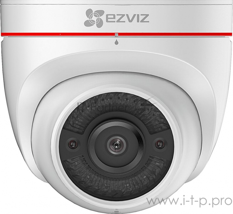 Видеокамера IP Ezviz C4W (2.8мм) 2Мп внешняя купольная Wi-Fi камера c ИК-подсветкой до 30м 1/2.7 CMOS матрица объектив 2.8мм угол обзора 118° ИК-фильтр 0.02лк @F2.0 DWDR, 3D DNR встроенный микрофон и динамик