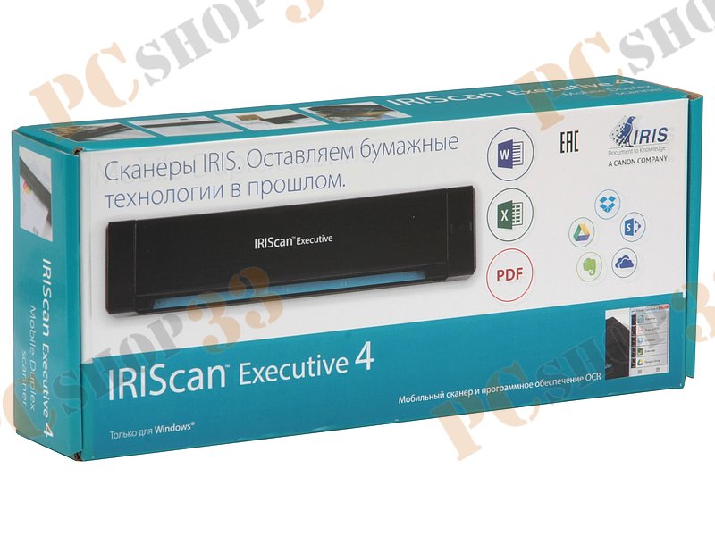 Сканер IRIS IRIScan Executive 4 A4, 600x600dpi, черный (USB2.0)